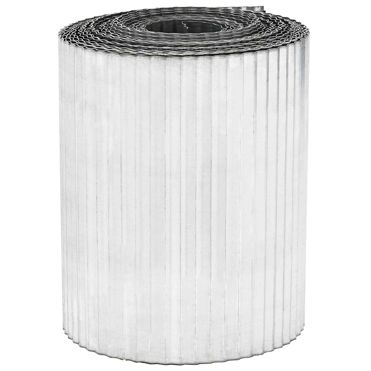 vidaxl Gazonrand 5 m x 10 cm Gegalvaniseerd staal zilver