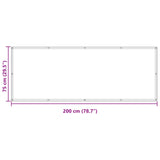 vidaXL Balkonscherm 75x300 cm oxford stof antraciet
