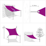 vidaXL Zonnescherm vierkant 2,5x2,5 m oxford stof antracietkleurig