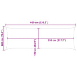 vidaXL Zonnescherm rechthoekig 2x2,5 m oxford stof antracietkleurig