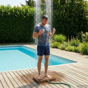 vidaXL Tuin Vloershower WPC en roestvrij staal 201 Bruin