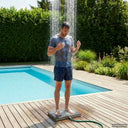 vidaXL Tuin Vloershower WPC en roestvrij staal 201 Bruin