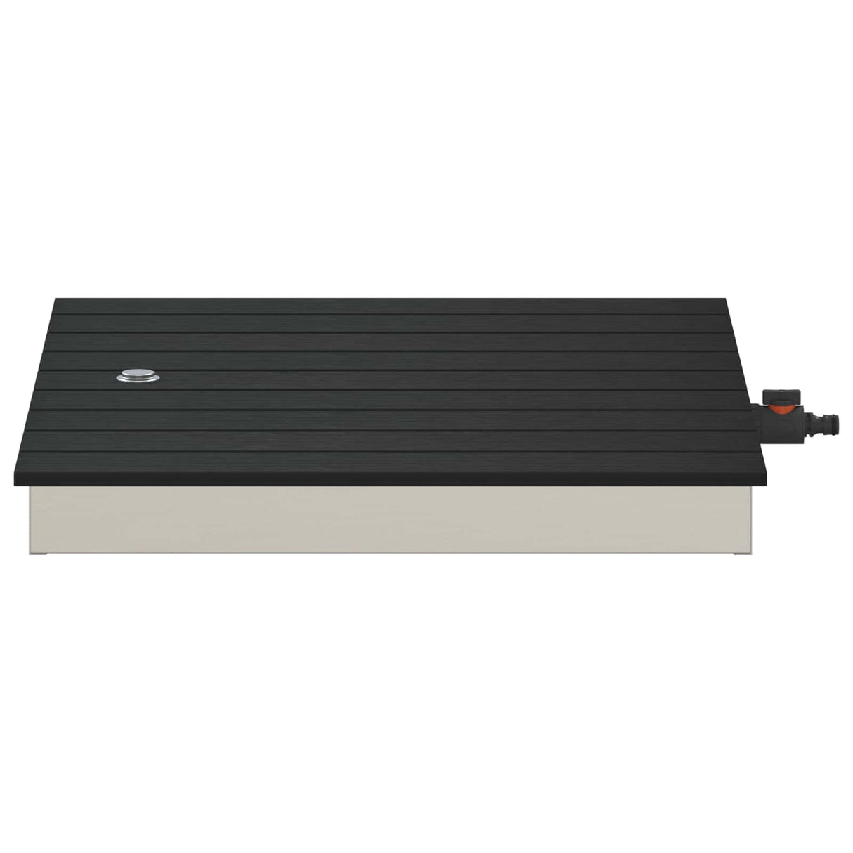 vidaXL Tuin Vloershower WPC en roestvrij staal 201 Bruin