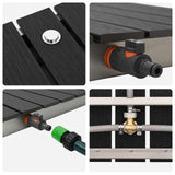 vidaXL Tuin Vloershower WPC en roestvrij staal 201 Bruin