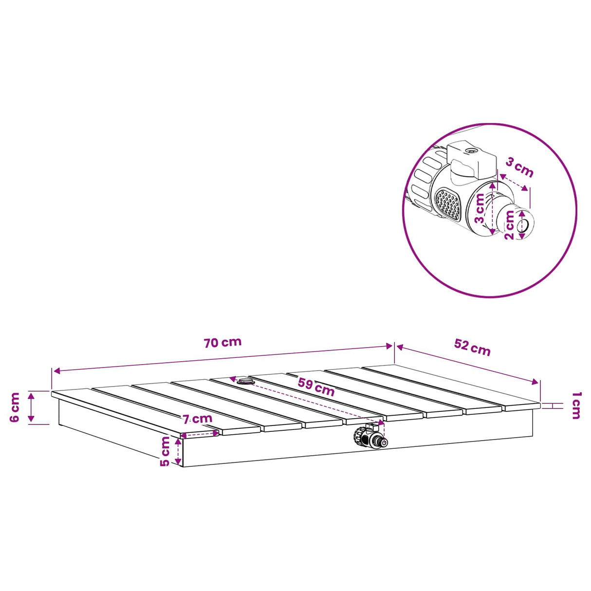 vidaXL Tuin Vloershower WPC en roestvrij staal 201 Bruin