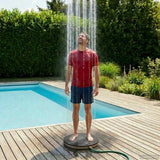 vidaXL Tuin Vloershower WPC en roestvrij staal 201 Bruin