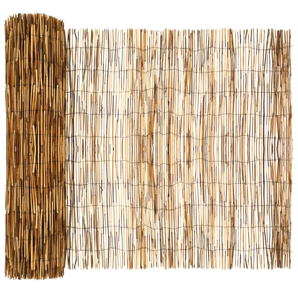 vidaXL Tuinhek Gecarboniseerd 500 x 100 cm Riet