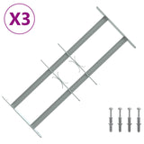 vidaXL Beveiligingsrooster voor ramen met 2 kruissteunen 3 pcs