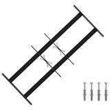 vidaXL Window Security Grille 76 x 30 cm Powder-Coated Steel Black