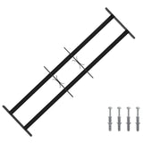 vidaXL Window Security Grille 76 x 30 cm Powder-Coated Steel Black