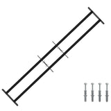 vidaXL Window Security Grille 76 x 30 cm Powder-Coated Steel Black