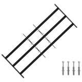 vidaXL Window Security Grille 76 x 30 cm Powder-Coated Steel Black