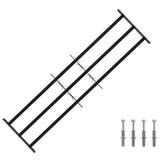 vidaXL Window Security Grille 76 x 30 cm Powder-Coated Steel Black