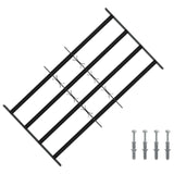 vidaXL Window Security Grille 76 x 30 cm Powder-Coated Steel Black