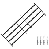 vidaXL Window Security Grille 76 x 30 cm Powder-Coated Steel Black