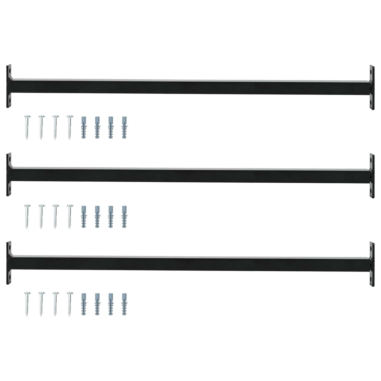 vidaXL Barrièrestang verstelbaar 710-1200 mm