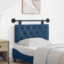 vidaXL Tête de lit suspendue Jean bleu 90 x 55 x 7 cm Tissu