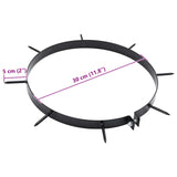 vidaXL Gras Aerator Klem met Spikes 5 pcs Ø 30 cm Staal