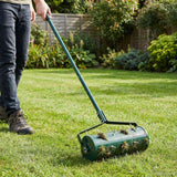 vidaXL Grasroller om te trekken met beluchtingsklemmen Groen