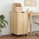 vidaXL Rollende kast Honing bruin 34 x 39 x 65,5 cm Massief vurenhout