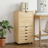 vidaXL Rollende kast Honing bruin 53 x 39 x 103 cm Massief vurenhout