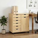 vidaXL Rollende kast met wiel Honing bruin 63,5 x 39 x 65,5 cm
