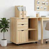 vidaXL Rollende kast met wiel Honing bruin 63,5 x 39 x 65,5 cm