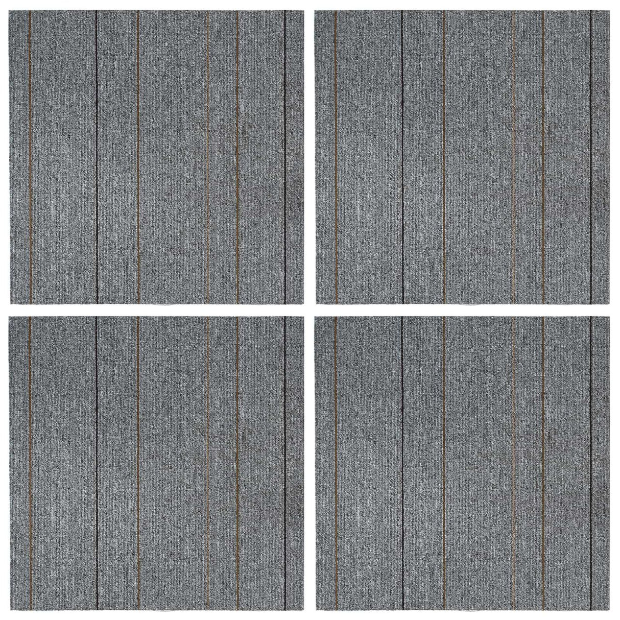 vidaXL Vloertegel Lichtgrijs met streep 50 x 50 cm 4 pcs PP en Bitumen