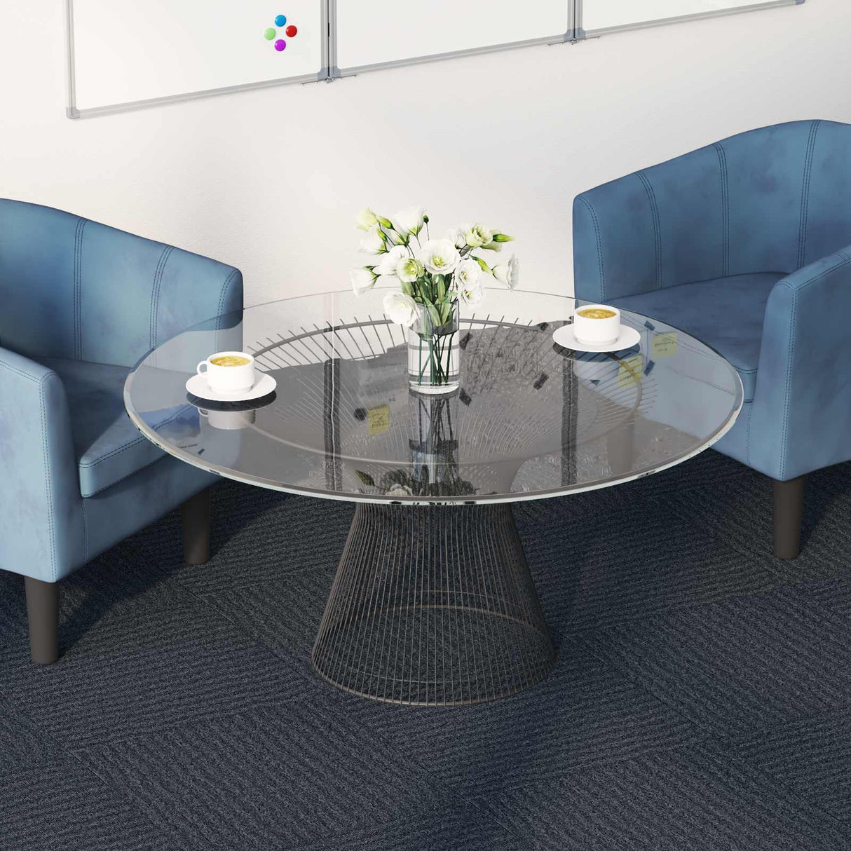 vidaXL Vloertegel Lichtgrijs met streep 50 x 50 cm 4 pcs PP en Bitumen