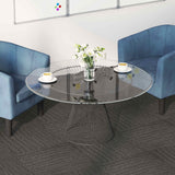 vidaXL Vloertegel Lichtgrijs met streep 50 x 50 cm 4 pcs PP en Bitumen
