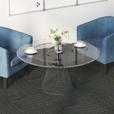 vidaXL Vloertegel Lichtgrijs met streep 50 x 50 cm 4 pcs PP en Bitumen