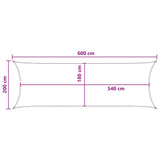 vidaXL Zonnezeil 160 g/m² 2x2,5 m HDPE antracietkleurig