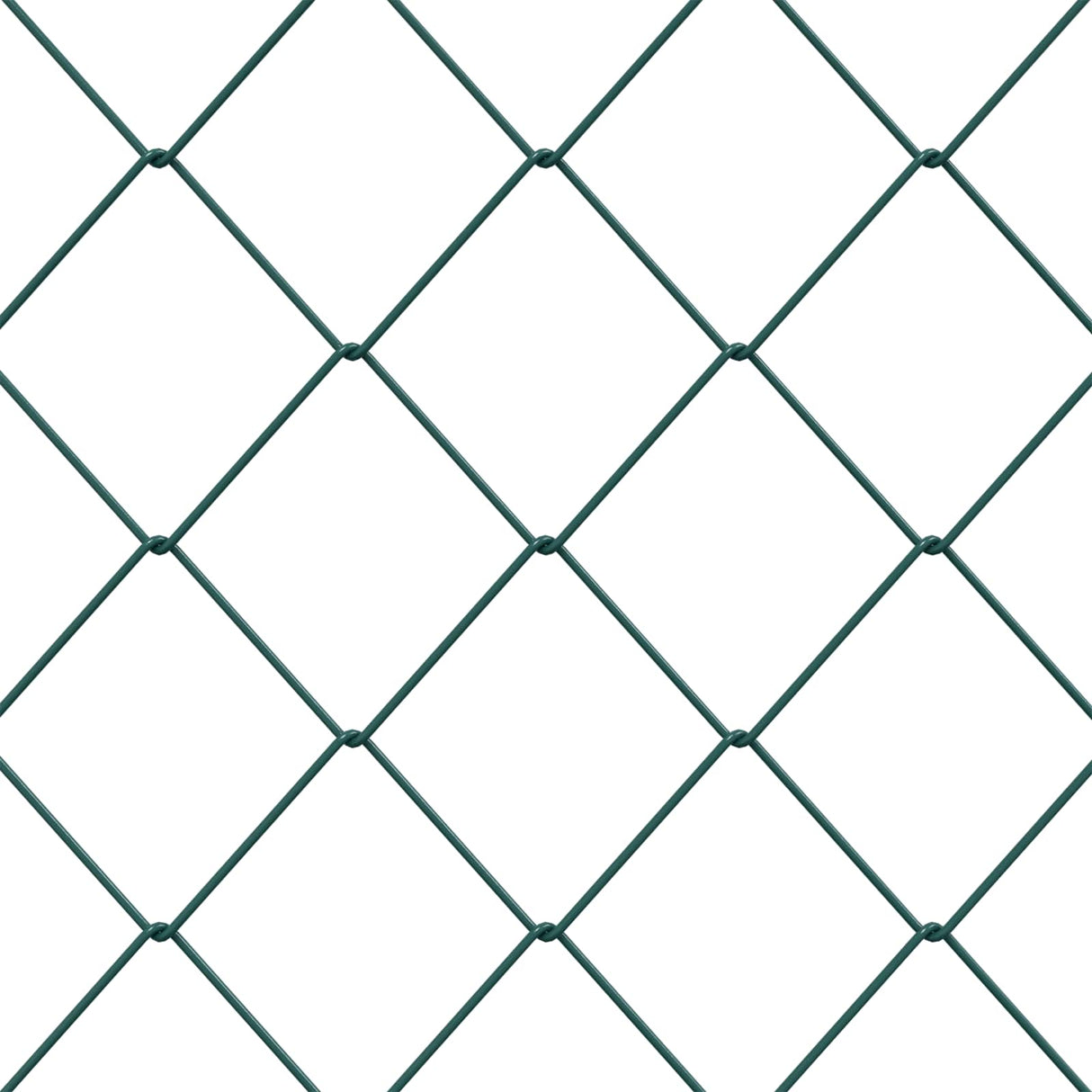vidaXL Kettinglinkheining Groen 2 x 10 m Staal