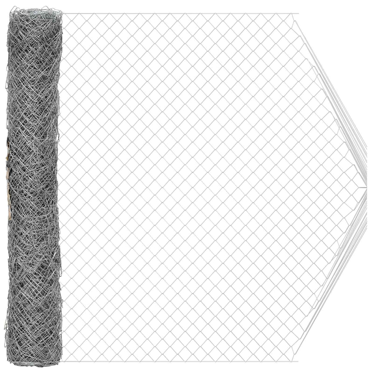 vidaXL Chain Link Fence Galvanized 2 x 10 m Steel