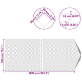 vidaXL Chain Link Fence Galvanized 2 x 10 m Steel