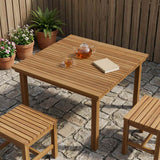 vidaXL Tafelblad 40 x 40 x 3,5 cm Vierkant Massief Teakhout Naturel