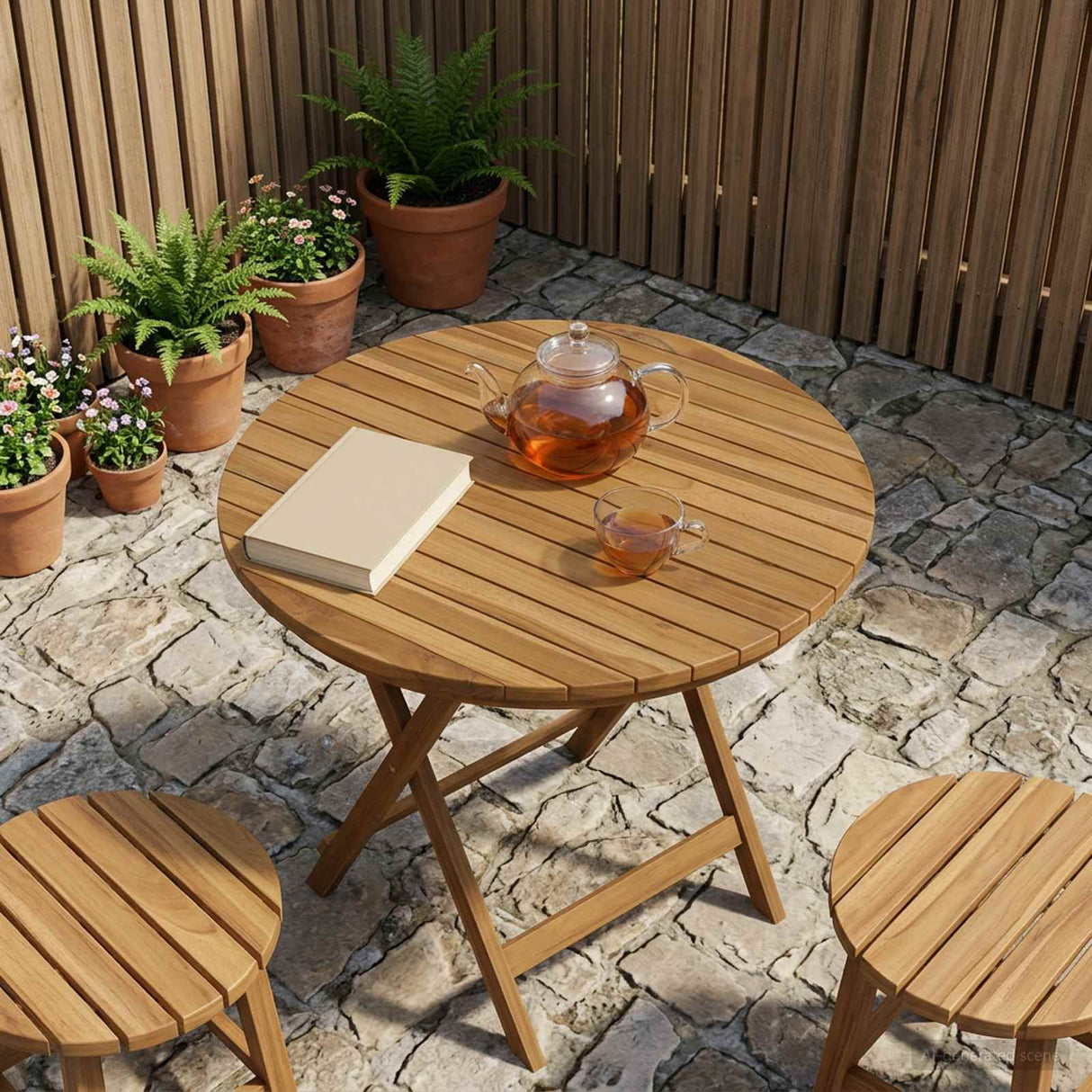 vidaXL Tafelblad 40 x 40 x 3,5 cm Vierkant Massief Teakhout Naturel
