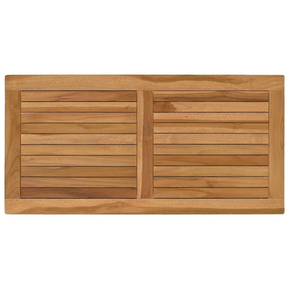 vidaXL Tabletop Rectangular Solid Teak Natural
