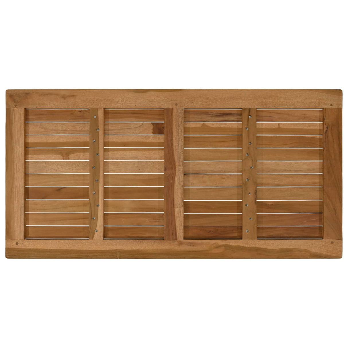 vidaXL Tabletop Rectangular Solid Teak Natural