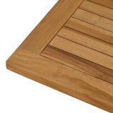 vidaXL Tabletop Rectangular Solid Teak Natural