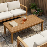 vidaXL Tabletop Rectangular Solid Teak Natural