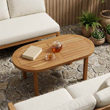 vidaXL Tabletop Rectangular Solid Teak Natural