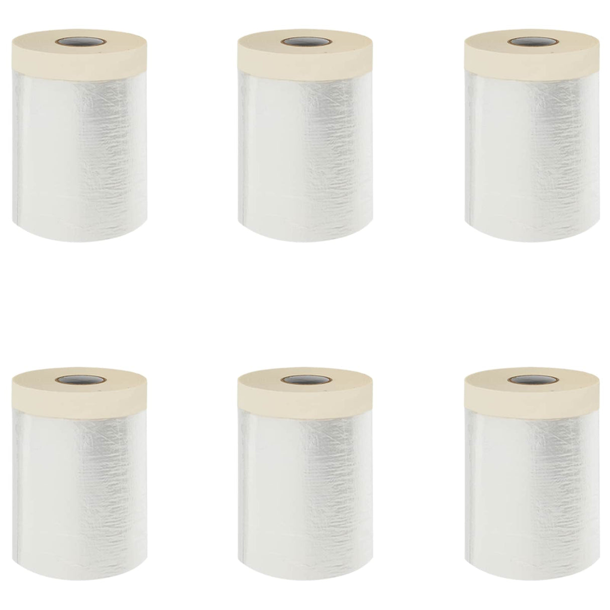 vidaXL Afplaktape met lijm 6 pcs Doorzichtig 30 x 3300 cm HDPE