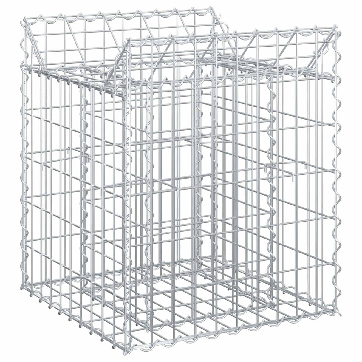 vidaXL Gabion verhoogd bed 2 pcs Zilver 300 x 50 x 60 cm