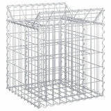 vidaXL Gabion verhoogd bed 2 pcs Zilver 300 x 50 x 60 cm
