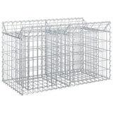 vidaXL Gabion verhoogd bed 2 pcs Zilver 300 x 50 x 60 cm