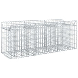 vidaXL Gabion verhoogd bed 2 pcs Zilver 300 x 50 x 60 cm