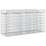 vidaXL Gabion verhoogd bed 2 pcs Zilver 300 x 50 x 60 cm
