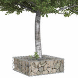 vidaXL Gabion verhoogd bed Zilver
