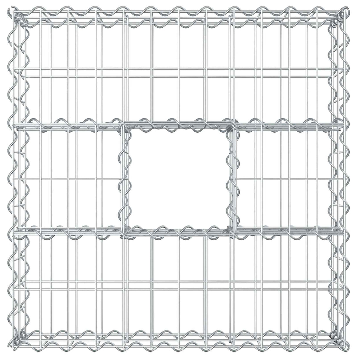 vidaXL Gabion verhoogd bed Zilver